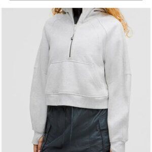 Lululemon Scuba Cropped Funnel-Neck Half Zip Sweatshirt Size 6 in Grey